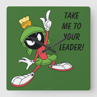 MARVIN DER MARTIAN™-Proklamation Quadratische Wanduhr