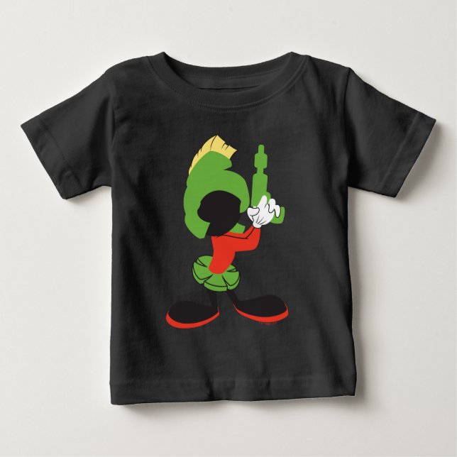 MARVIN DIE MARTIAN™-Silhouette mit Raygun Baby T-shirt (Vorderseite)