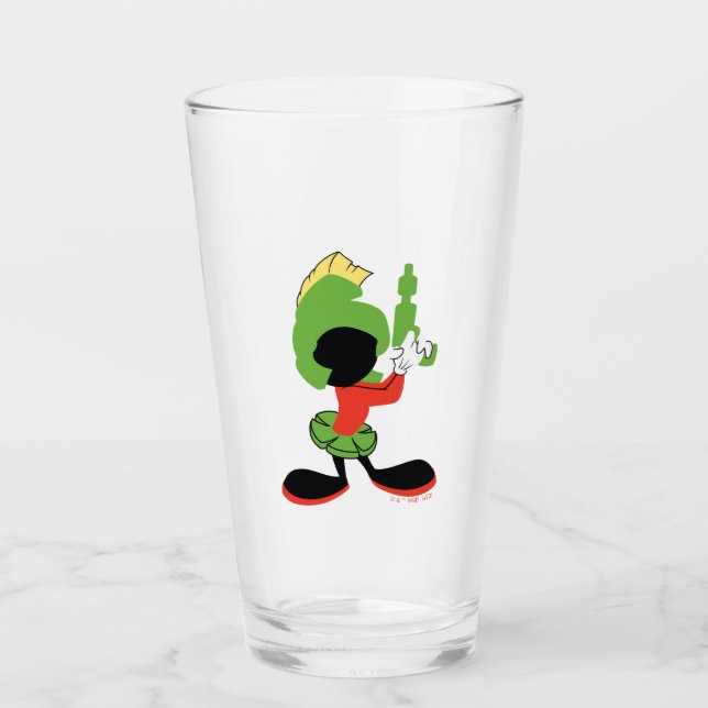 MARVIN DIE MARTIAN™-Silhouette mit Raygun Glas (Vorderseite)