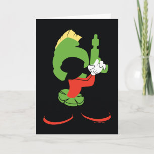 MARVIN DIE MARTIAN™-Silhouette mit Raygun Karte