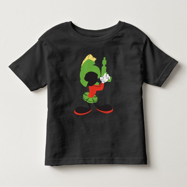 MARVIN DIE MARTIAN™-Silhouette mit Raygun Kleinkind T-shirt (Vorderseite)