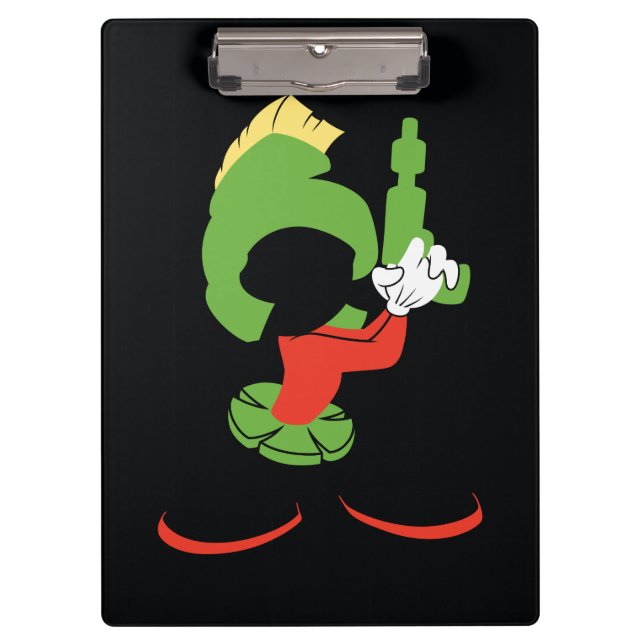 MARVIN DIE MARTIAN™-Silhouette mit Raygun Klemmbrett (Vorderseite)