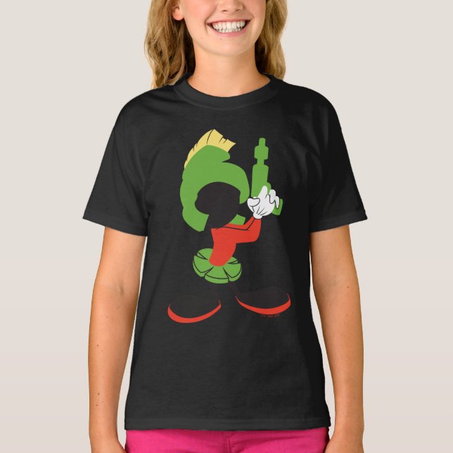 MARVIN DIE MARTIAN™-Silhouette mit Raygun T-Shirt (Vorderseite)