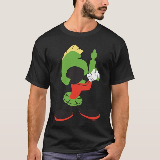 MARVIN DIE MARTIAN™-Silhouette mit Raygun T-Shirt (Vorderseite)