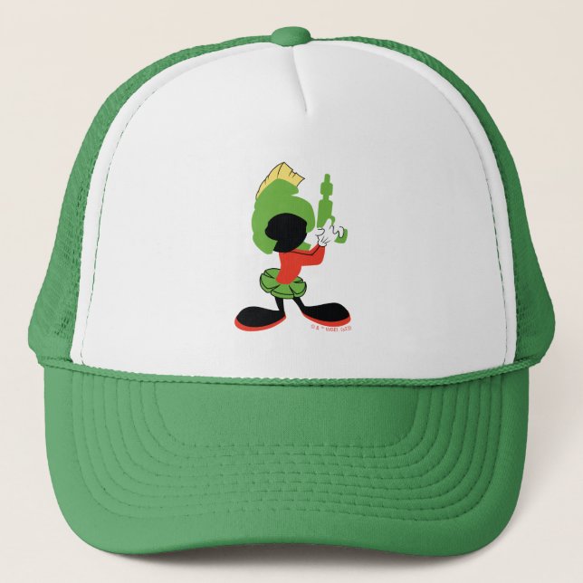 MARVIN DIE MARTIAN™-Silhouette mit Raygun Truckerkappe (Vorderseite)