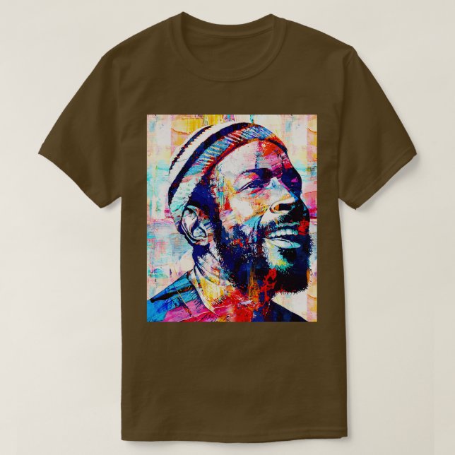 Marvin Gaye Abstrakte Gemälde Pillow T-Shirt (Design vorne)