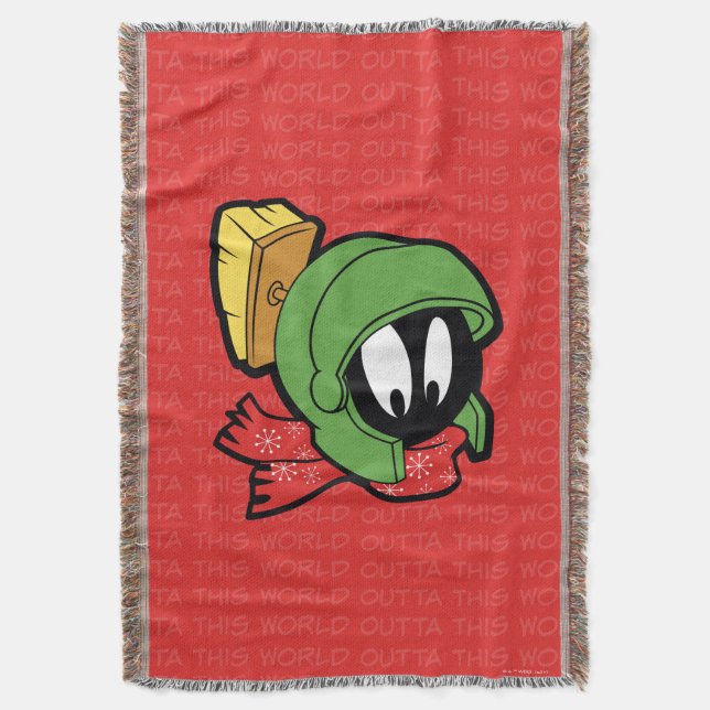 MARVIN MARTIAN™ "Outta This World" Holiday Decke (Vorderseite Vertikal)
