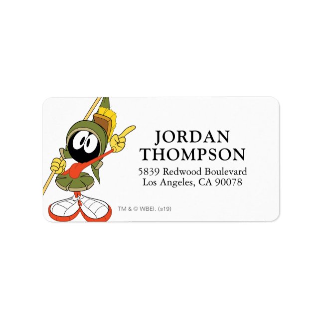 MARVIN MARTIAN™ Winterkabine Adressaufkleber (Vorne)