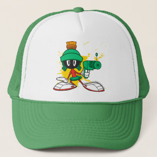 Marvin mit Waffe Truckerkappe