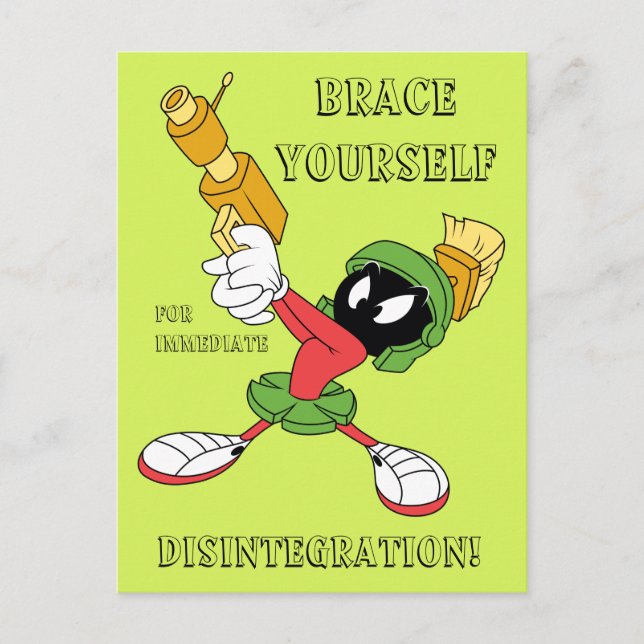 MARVIN THE MARTIAN™ Aiming Laser Postkarte (Vorderseite)