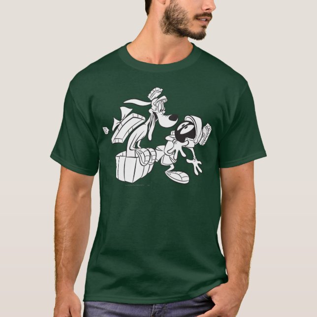 MARVIN THE MARTIAN™ and K-9 Gift Überraschung T-Shirt (Vorderseite)