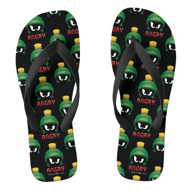 MARVIN THE MARTIAN™ Angry Emoji Flip Flops (Fußbett)