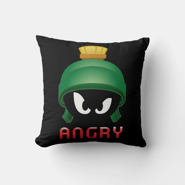 MARVIN THE MARTIAN™ Angry Emoji Kissen (Vorderseite)