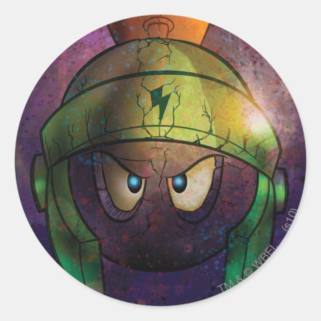 MARVIN THE MARTIAN™ Battle Hardened Runder Aufkleber (Vorderseite)