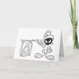 MARVIN THE MARTIAN™ Christmas Tree Pop Gun Feiertagskarte