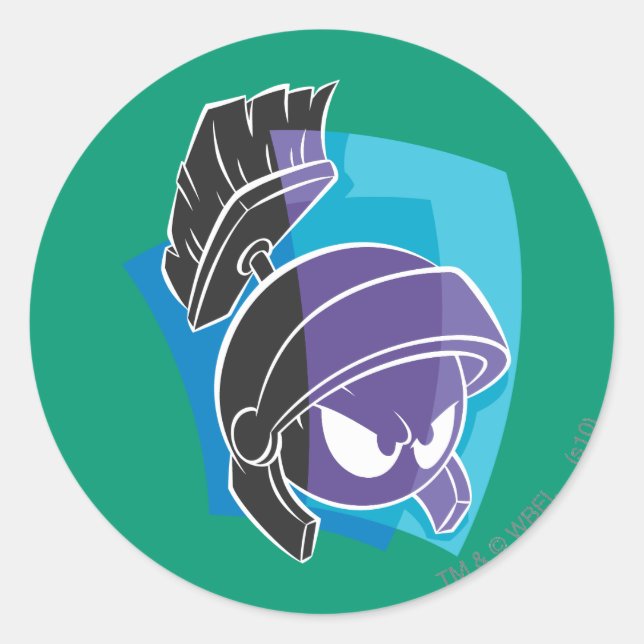 MARVIN THE MARTIAN™ Expressive 14 Runder Aufkleber (Vorderseite)