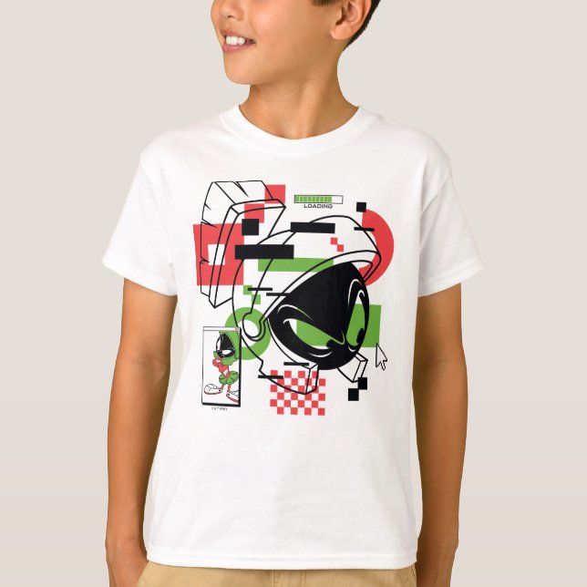 MARVIN THE MARTIAN™ Glitch T-Shirt (Vorderseite)