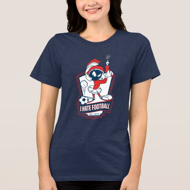 MARVIN THE MARTIAN™ "I Hate Football" Graphic Tri-Blend Shirt (Vorderseite)