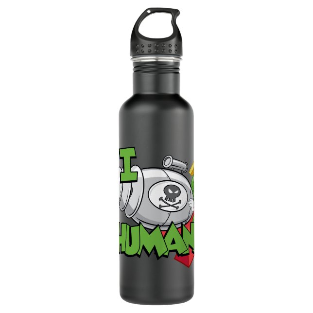 MARVIN THE MARTIAN™ I Laser Humans Edelstahlflasche (Vorderseite)