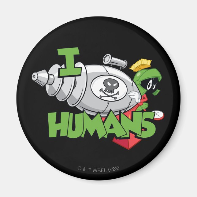 MARVIN THE MARTIAN™ I Laser Humans Magnet (Vorne)