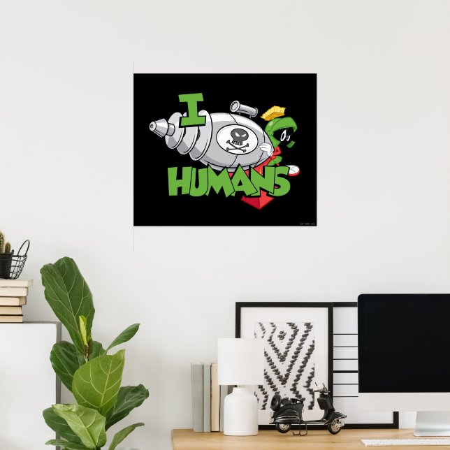 MARVIN THE MARTIAN™ I Laser Humans Poster (Heimbüro)