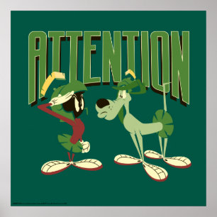 MARVIN THE MARTIAN™ & K-9 "Achtung" Poster