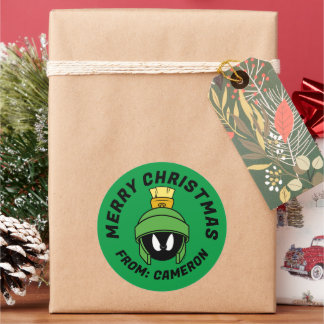 MARVIN THE MARTIAN™ Mad | Frohe Weihnachten Runder Aufkleber