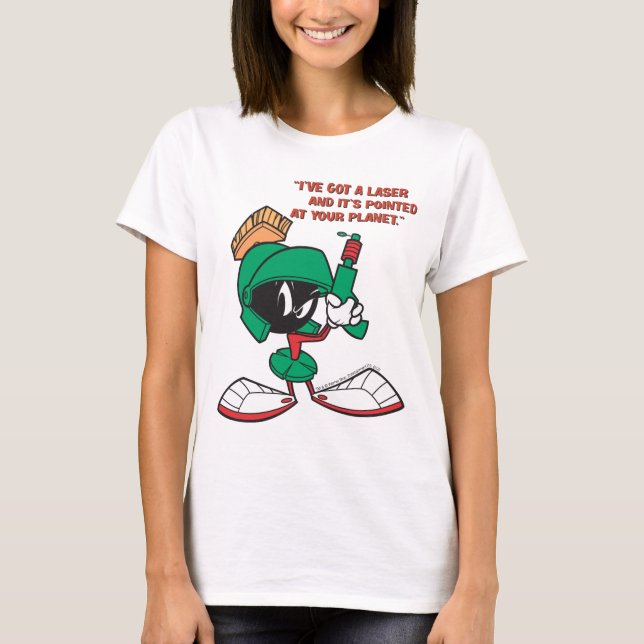 MARVIN THE MARTIAN™ mit Laser nach oben T-Shirt (Vorderseite)