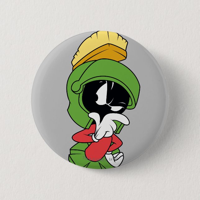 MARVIN THE MARTIAN™ Nachdenkend Button (Vorderseite)