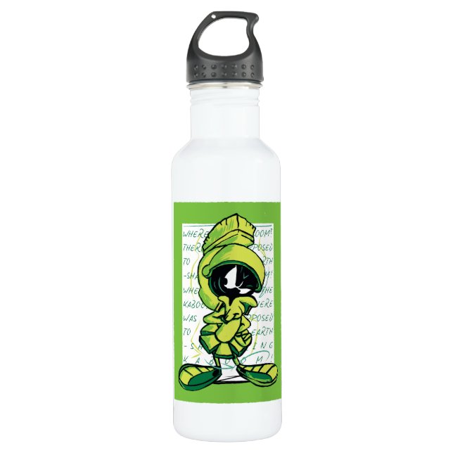 MARVIN THE MARTIAN™ Quote Sketch Edelstahlflasche (Vorderseite)