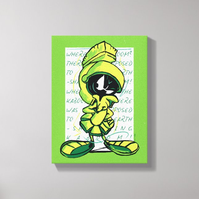 MARVIN THE MARTIAN™ Quote Sketch Leinwanddruck (Vorderseite)