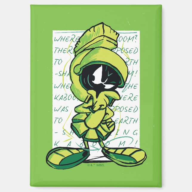 MARVIN THE MARTIAN™ Quote Sketch Magnet (Vorderseite)
