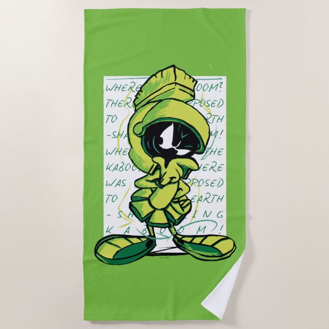 MARVIN THE MARTIAN™ Quote Sketch Strandtuch (Vorderseite)
