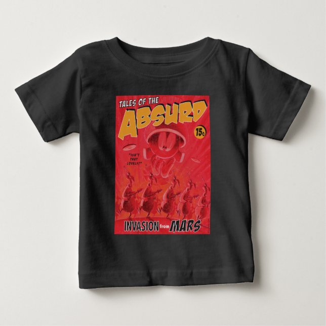 MARVIN THE MARTIAN™ Retro Invasion aus Mars Comic Baby T-shirt (Vorderseite)
