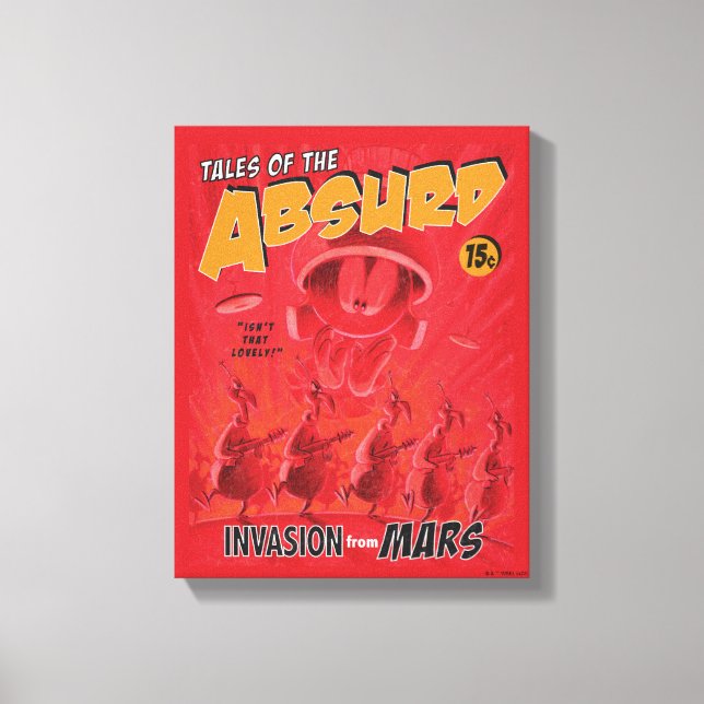 MARVIN THE MARTIAN™ Retro Invasion aus Mars Comic Leinwanddruck (Vorderseite)
