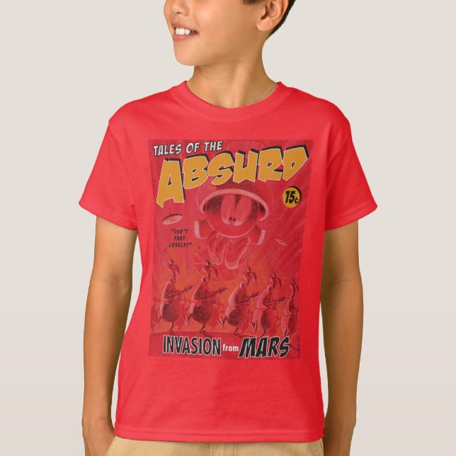 MARVIN THE MARTIAN™ Retro Invasion aus Mars Comic T-Shirt (Vorderseite)