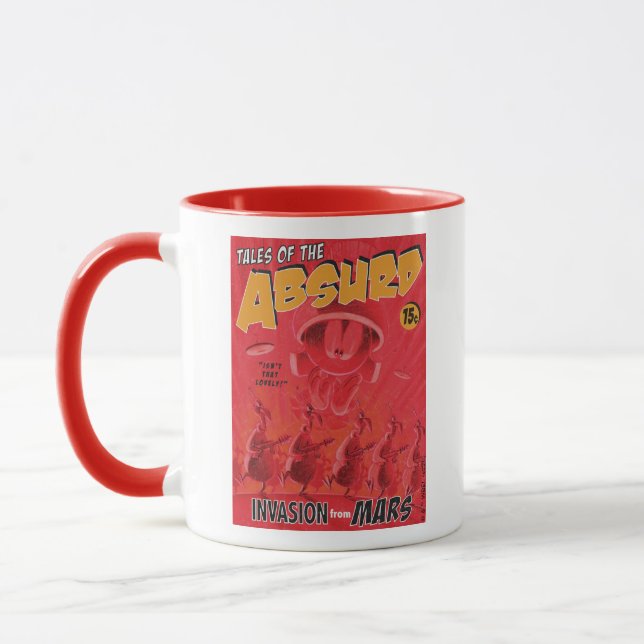 MARVIN THE MARTIAN™ Retro Invasion aus Mars Comic Tasse (Links)