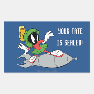 MARVIN THE MARTIAN™ Riding Rechteckiger Aufkleber