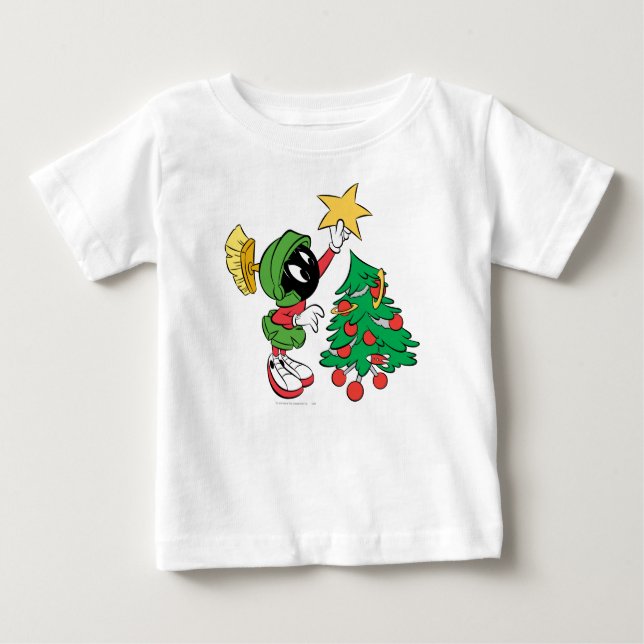 MARVIN THE MARTIAN™ Stern auf Baum Baby T-shirt (Vorderseite)