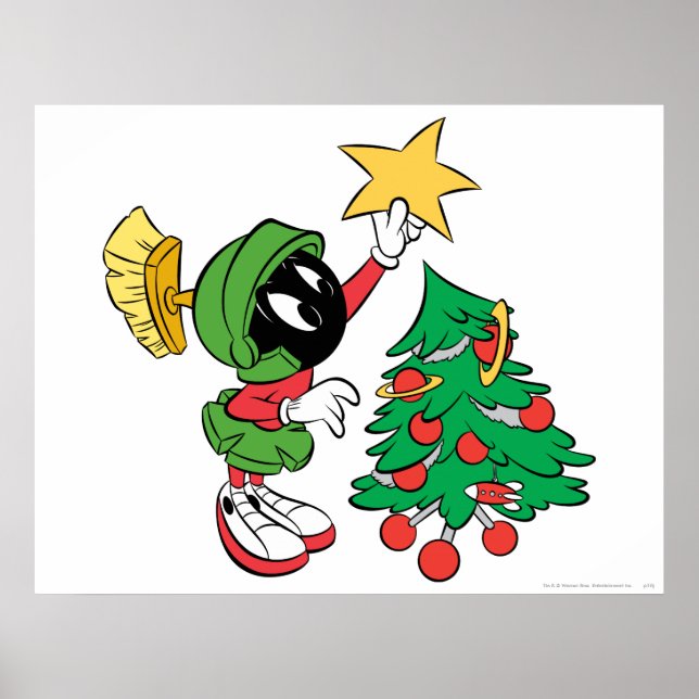 MARVIN THE MARTIAN™ Stern auf Baum Poster (Vorne)
