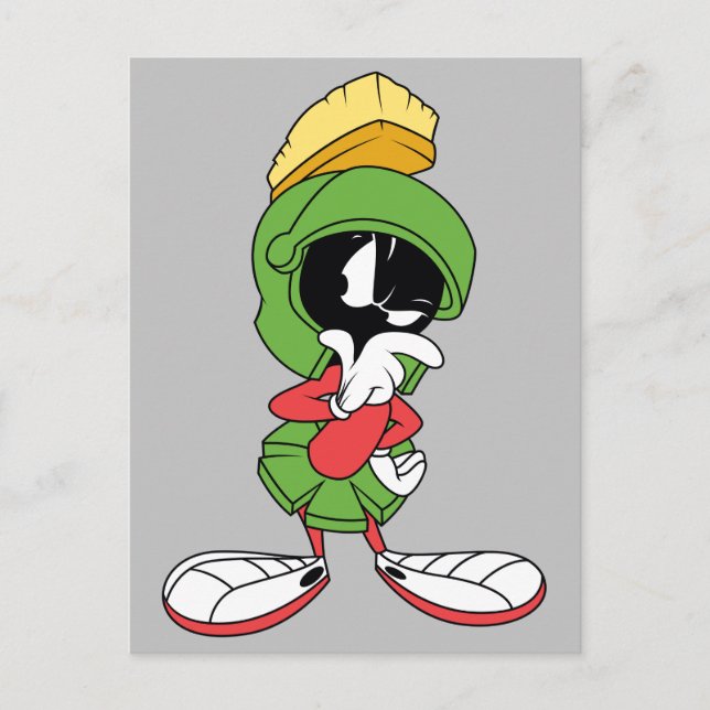 MARVIN THE MARTIAN™ Thinking Postkarte (Vorderseite)