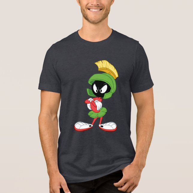 MARVIN THE MARTIAN™ | Überquerte Waffen Tri-Blend Shirt (Vorderseite)