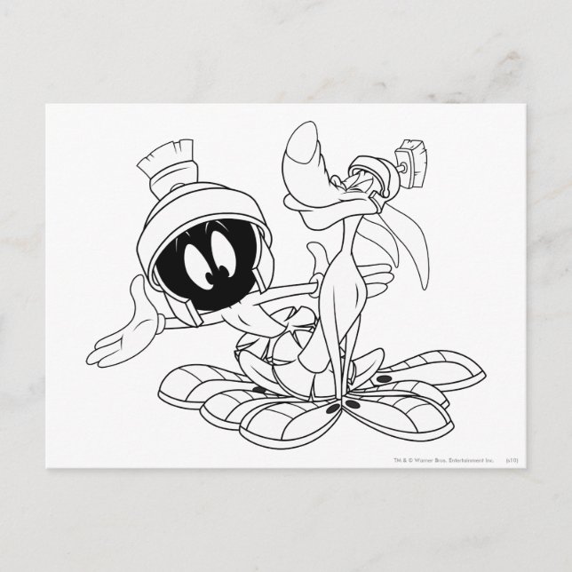 MARVIN THE MARTIAN™ und K-9 Postkarte (Vorderseite)