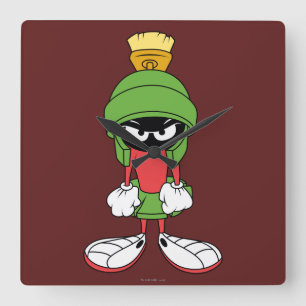 MARVIN THE MARTIAN™ Upstream Quadratische Wanduhr