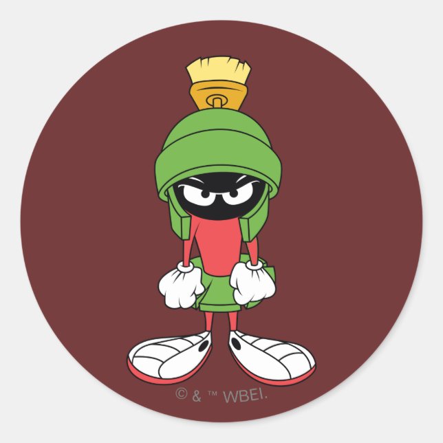 MARVIN THE MARTIAN™ Upstream Runder Aufkleber (Vorderseite)