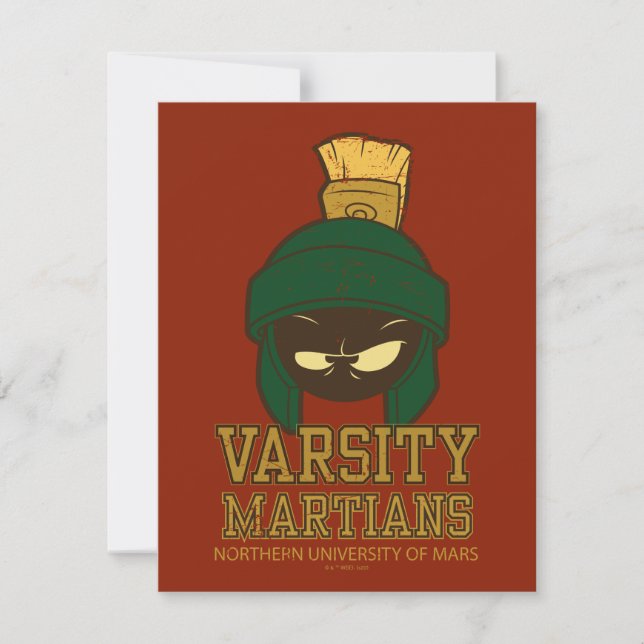 MARVIN THE MARTIAN™ Varsity Collegiate Graphic Mitteilungskarte (Vorderseite)