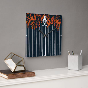 MARVIN THE MARTIAN™ Weapons of Mass Destruruction Quadratische Wanduhr