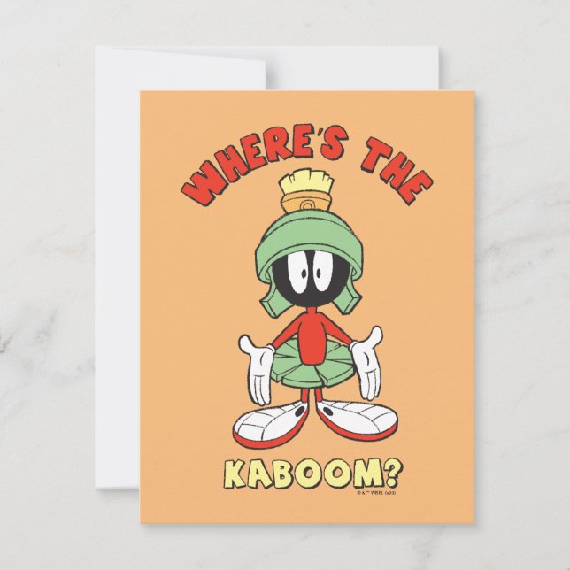 MARVIN THE MARTIAN™ Wo ist der Kaboom? Mitteilungskarte (Vorderseite)