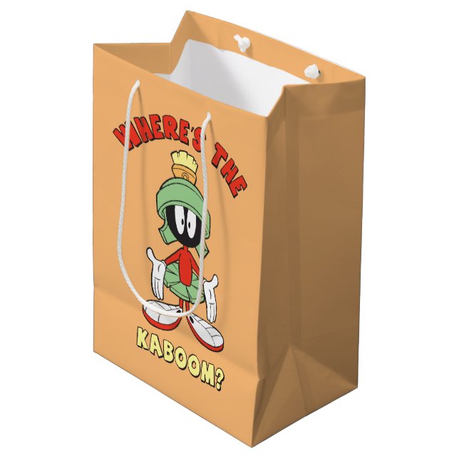 MARVIN THE MARTIAN™ Wo ist der Kaboom? Mittlere Geschenktüte (Vorderseite Schrägansicht)