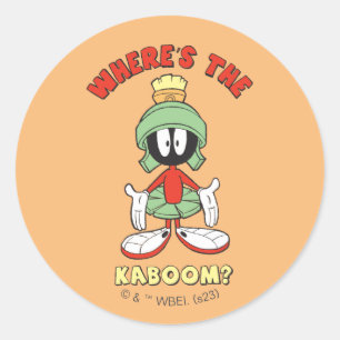 MARVIN THE MARTIAN™ Wo ist der Kaboom? Runder Aufkleber